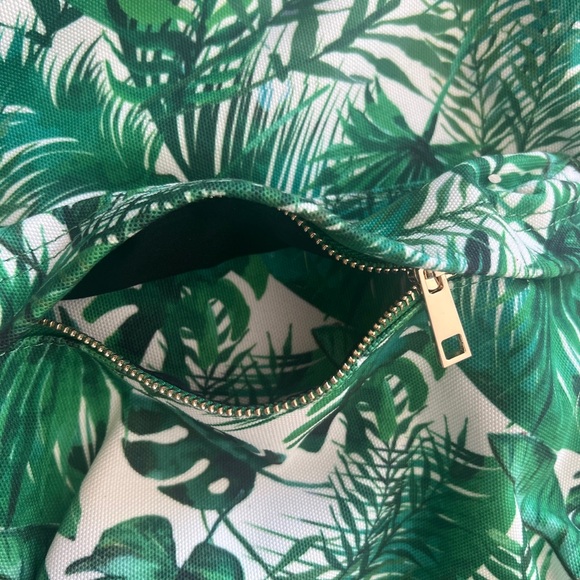Imoshion backpack dolce and gabbana style palm leaves green/white gold metalware main image 3